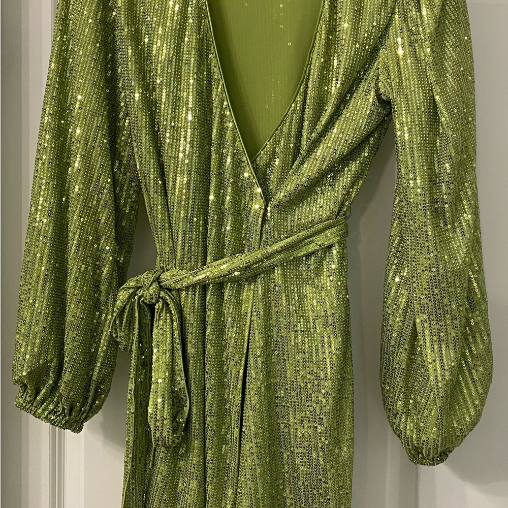 Lulu's Vibrant Green Sequin Dress
